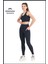 Kadın Lacivert Yüksek Bel Toparlayıcı Çift Cepli Spor Tayt Bilek Boy Slim Fit Görünüm 1057 4