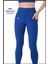 Kadın Saks Mavi Yüksek Bel Toparlayıcı Çift Cepli Spor Tayt Bilek Boy Slim Fit Görünüm 1057 3