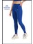 Kadın Saks Mavi Yüksek Bel Toparlayıcı Çift Cepli Spor Tayt Bilek Boy Slim Fit Görünüm 1057 4