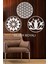 Ahşap Lotus Çiçeği, Yaşam Çiçeği ve Mandala Üçlü Dekoratif Tablo Duvar Süsü 30 cm 3