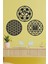 Ahşap Yaşam Çiçeği, Sri Yantra ve Om Sembolü Üçlü Dekoratif Tablo Duvar Süsü 30 cm 5