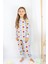 Kız Çocuk Baskılı Ince Basic Pijama Takımı 2