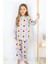 Kız Çocuk Baskılı Ince Basic Pijama Takımı 3