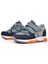 Hakiki Deri Koyu Gri Çocuk Cırtlı Sneakers Spor Ayakkabı 5