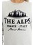 Kadife The Alps Desenli Gri Melanj Yumuşak Dokulu Regular Fit Bisiklet Yaka Kadın Sweatshirt 4