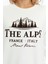 Kadife The Alps Desenli Ekru Yumuşak Dokulu Regular Fit Bisiklet Yaka Kadın Sweatshirt 5
