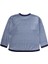Kontrast Detaylı Kırçıllı Sweatshirt 1-5 Yaş Indigo Mavi 2