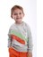 Renk Bloklu Baskılı Bisiklet Yaka Unisexsweatshirt 3-9 Yaş 2