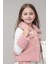 Kız Çocuk Inci Düğme ve Peluş Detaylı Gömlek Pembe Triko Etekli Takım 4