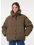 Kahve Kadın Şişme Mont Relaxed Puffer 2