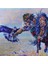 Tekno Trust Şahin Ile Avlanan Atlı Yağlıboya Kanvas Tablo 50 x 70 1