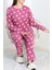 Bisiklet Yaka Battal Pijama Takımı Pembe Yıldız - 776.1287. 5