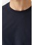 Erkek Bordo-lacivert Slim Fit Dar Kesim Bisiklet Yaka %100 Pamuk 2'li Düz Tişört Paketi 7