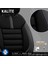 Limited Design Airbag Dikişli Ekstra Destekli Oto Koltuk Kılıfı Tam Set Siyah - Mavi 5