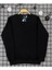 Siyah Unisex Uzun Kollu 0 Yaka Oversize 3iplik Sweatshirt 1