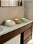 Concept Three Drops Minimal Dekoratif Beton Tealight Mumluk 3'lü Set [ Alaçatı-Vizon-Mint Yeşil ] 1
