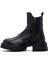 Kadın Siyah Fermuarlı Toka Detaylı Deri Bot 24WFD131218 2