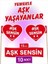 10 Cm, 10 Adet - Aşk Sensin Kalp Model Bayrak Kürdan 1