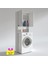 Kenzlife çamaşır makinesi dolabı veronika byz 180*066*20 banyo çift arkalıksız + tekli duvar rafı hediyeli 1