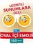 10 Cm, 100 Adet - Lezzetli Sunumlara Özel Oval Içi Emoji Bayrak Kürdan 1