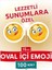 15 Cm, 100 Adet - Lezzetli Sunumlara Özel Oval Içi Emoji Bayrak Kürdan 1