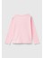 Kız Çocuk Açık Pembe Önü Su Bazlı Logo Baskılı Normal Kesim Uzun Kollu T-Shirt 2