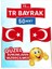 15 Cm, 50 Adet - Türk Bayrağı Bayrak Kürdan 1