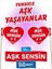 10 Cm, 50 Adet - Aşk Sensin Kalp Model Bayrak Kürdan 1