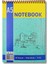 A5 40 Yaprak Karton Kapak Üstten Spiralli Bloknot Çizgili 1