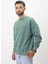 Eskitme Desenli Unisex Sıfır Yaka Sweatshirt 2