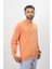 Eskitme Desenli Unisex Sıfır Yaka Sweatshirt 1