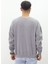 Eskitme Desenli Unisex Sıfır Yaka Sweatshirt 4