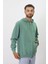 Eskitme Desenli Unisex Fermuarlı Kapüşonlu Sweatshirt 1
