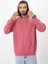 Eskitme Desenli Unisex Fermuarlı Kapüşonlu Sweatshirt 2