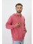 Eskitme Desenli Unisex Fermuarlı Kapüşonlu Sweatshirt 3