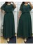 Düz Şifon Kumaş Bolero Detaylı Elbise 1
