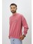 Eskitme Desenli Unisex Sıfır Yaka Sweatshirt 4