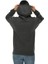 Unisex Antrasit Baskısız Kanguru Cepli Kapüşonlu 3 Iplik Şardonlu Sweatshirt Oversize 3