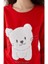 Lcw Young Canlı Kırmızı Baskılı Bisiklet Yaka Nakışlı Uzun Kollu Polar Kadın Pijama Takımı 4