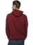 Unisex Bordo Baskısız Kanguru Cepli Kapüşonlu 3 Iplik Şardonlu Sweatshirt Oversize 2