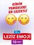 10 Cm, 10 Adet - En Lezzetli Yemeklere Özel Emoji Yuvarlak Model Bayrak Kürdan Ürünleri 1