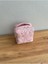 Pembe Minik Çiçekli Makyaj Ped Çantası Minik Boy Ölçüleri 10-10-7cm Astarlıdır Yıkanabilir 1