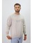 Eskitme Desenli Unisex Sıfır Yaka Sweatshirt 1