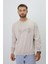 Eskitme Desenli Unisex Sıfır Yaka Sweatshirt 2