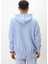 Eskitme Desenli Unisex Fermuarlı Kapüşonlu Sweatshirt 3