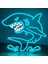 Neon LED Duvar Dekoratif Aydınlatma -Köpek Balığı, 42X38CM- 1