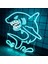 Neon LED Duvar Dekoratif Aydınlatma -Köpek Balığı, 42X38CM- 2