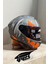 Draken Pumpkın B4 Fluor Matt Orange. ''2 Vizörlü'' + ''sticker'' Mat Motosiklet Kapalı Kask 2