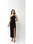 240824-TEK Omuz,ip Askılı ,diz Üstü Yırtmaçlı,uzun Elbise 5