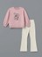 Lcw Kids Pembe Leylak Bisiklet Yaka Kız Çocuk Sweatshirt ve Tayt 4